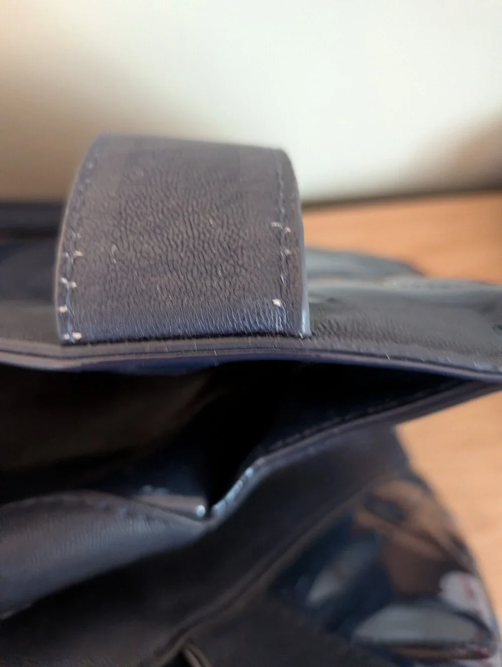 DKNY Navy Blue Quilted Patent Shoulder Bag